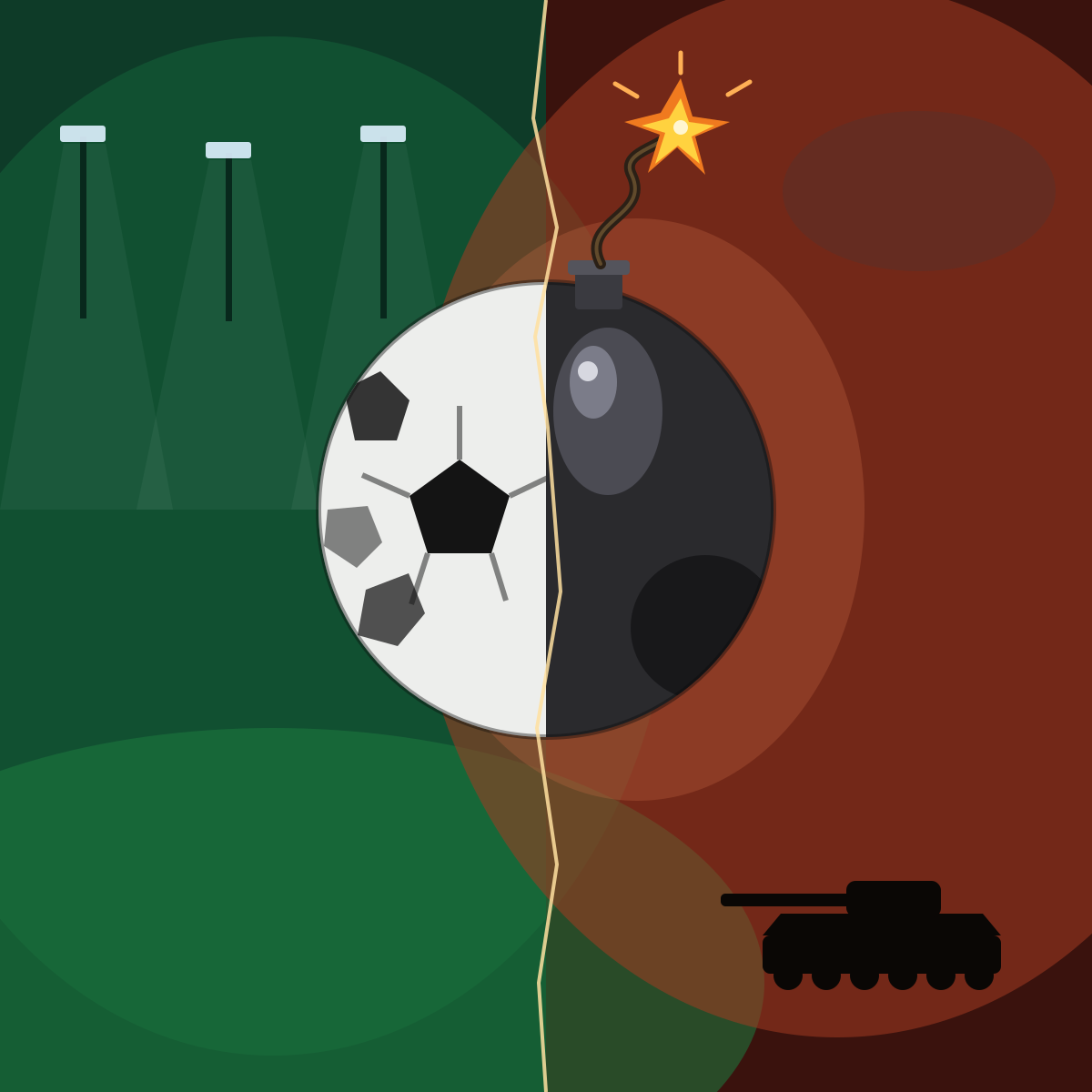 Mitad pelota de futbol, mitad bomba: el instinto de tribu, del estadio a la guerra
